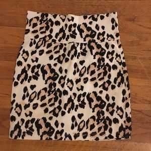 Leopard print skirt